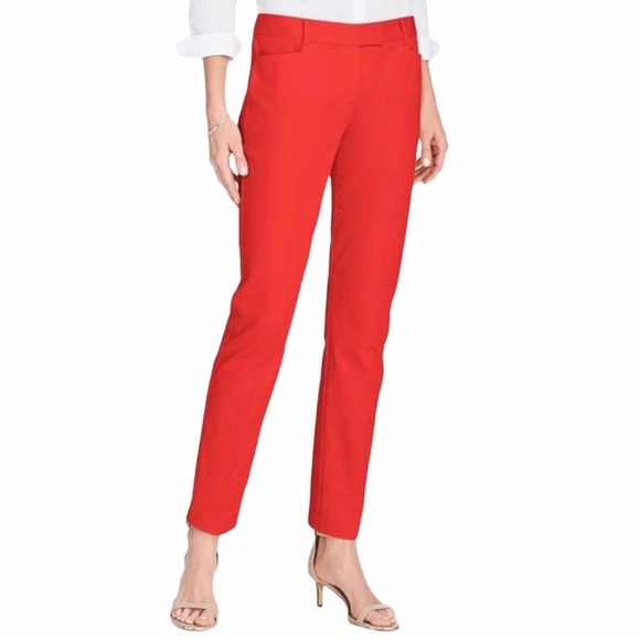 EUC Talbots Hampshire Ankle Pants Red Orange Size 4P - Picture 1 of 11
